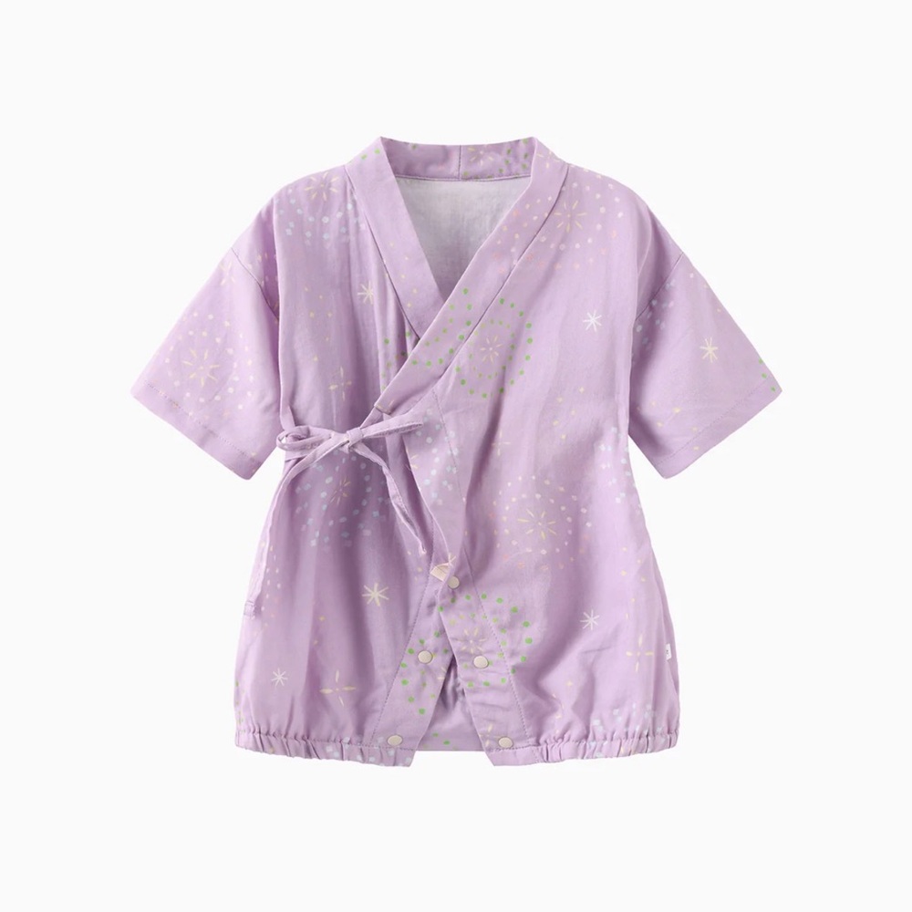 Mimi Mono Hanabi Baby Kimono - Sunset Purple  100% Cotton  70 CM 6-12 Months